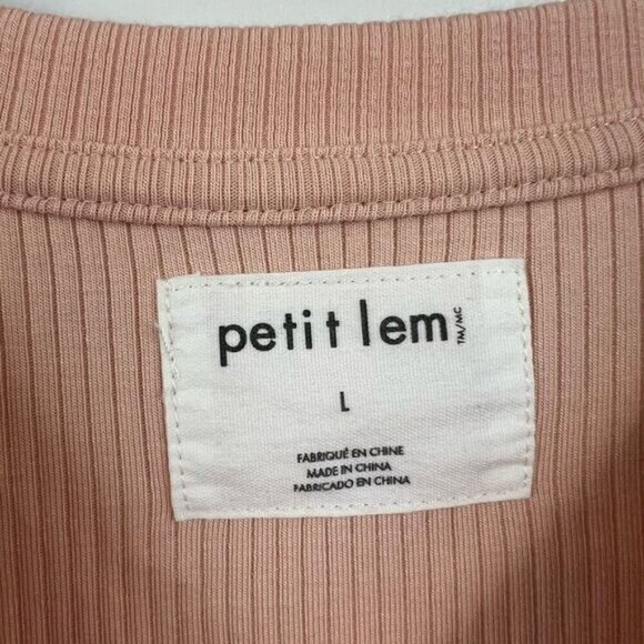 Petit Lem Women’s Blush Pink Organic Cotton Long Sleeve Top Shirt Stretch Large - Picture 5 of 13